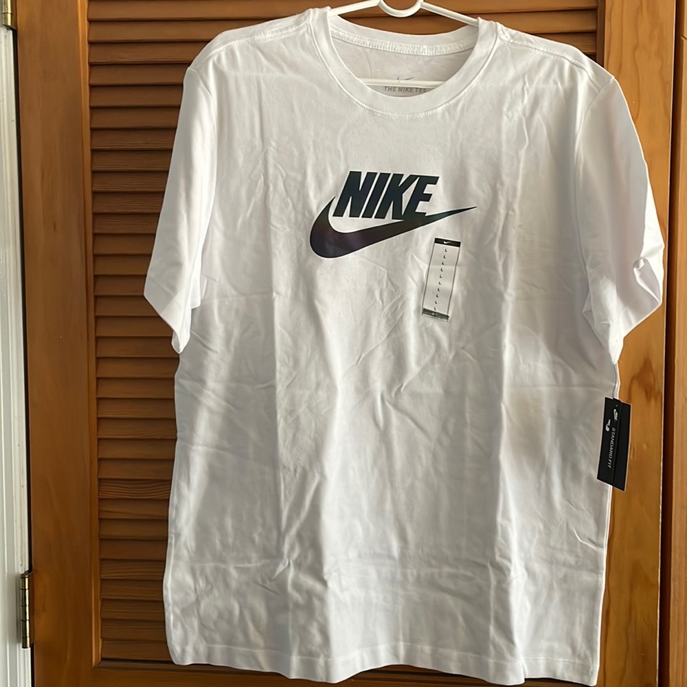 White Nike Rainbow Reflective Shirt (L)